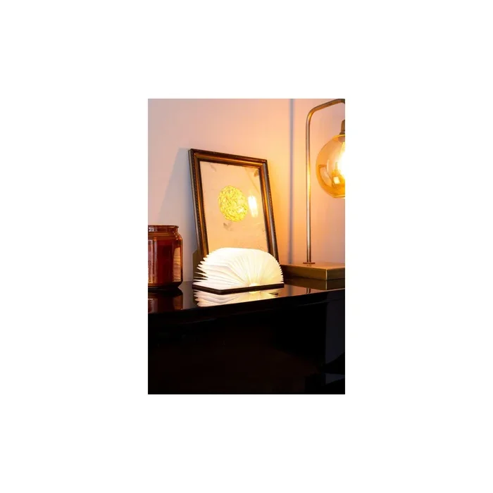 LEDR Book Lamp Holz Buchlampe Akkuleuchte beleuchtetes Buch Tischlampe
