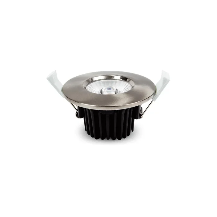 LEDxON IP44 LED-Deckeneinbaustrahler EDOS chrom rund 90mm 3000K warmweiß 9W 730lm