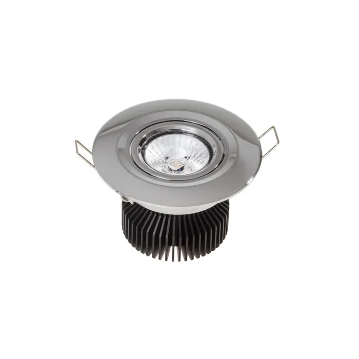 LEDxOn LED-Deckeneinbaustrahler EDOS SB 100mm warmweiß 12W IP20 1150lm dimmbar chrom rund