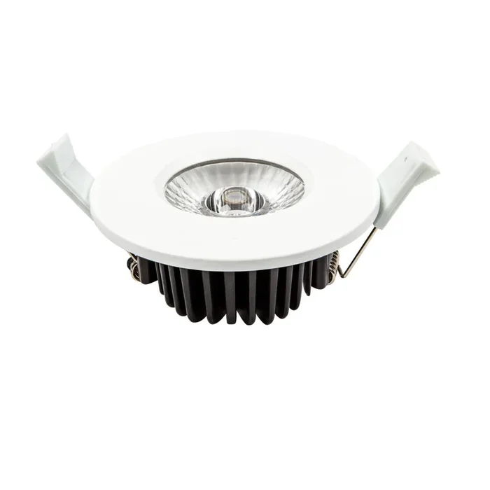 LEDxOn LED-Einbauleuchte EDOS flat 90mm warmweiß 6W IP44 520lm weiß rund