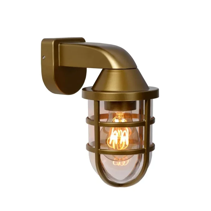 Lewis Wall Light Outside 1xe27 IP44 Mattes Gold / Brass
