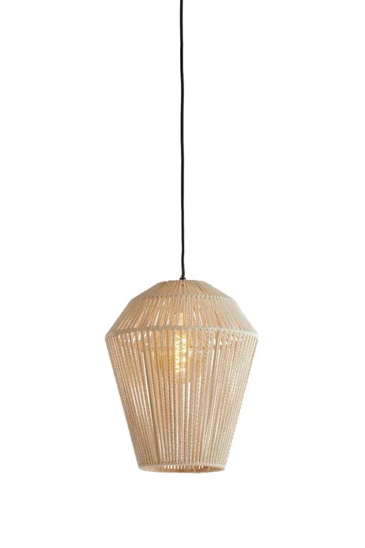 Light & Living – Skandinavische Pendelleuchte Deya creme Ø 30cm