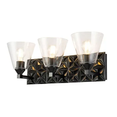 Lucas + McKearn Alpha Three Light Vanity in Matte Black – BB1302MB-3