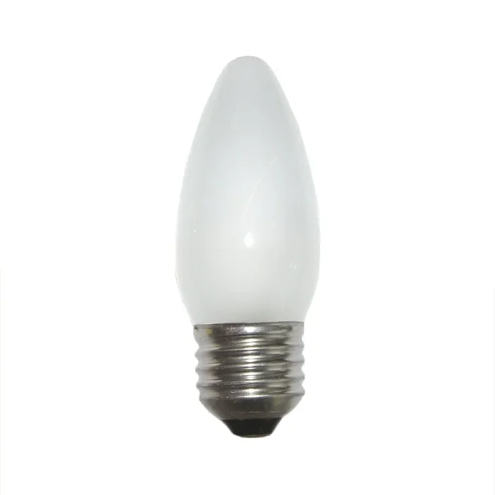 Merkur Glühbirne Kerze 25W E27 matt 125V-130V warmweiß dimmbar Sonderspannung