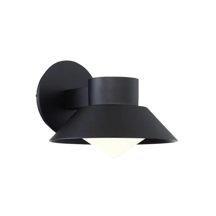 Modern Forms WS-W18708-BK 3000K 8.5 Watt Oslo LED Outdoor Wall Light in BlackWS-W18708-BK