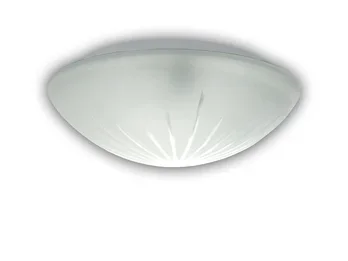 Niermann Deckenleuchte / Deckenschale rund, Schliffglas Weiß, Ø 30cm