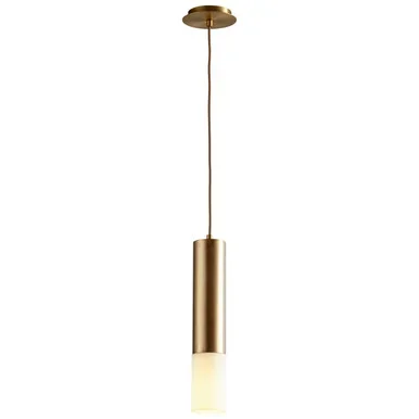 Oxygen Opus LED Pendant in Aged Brass – 3-654-40