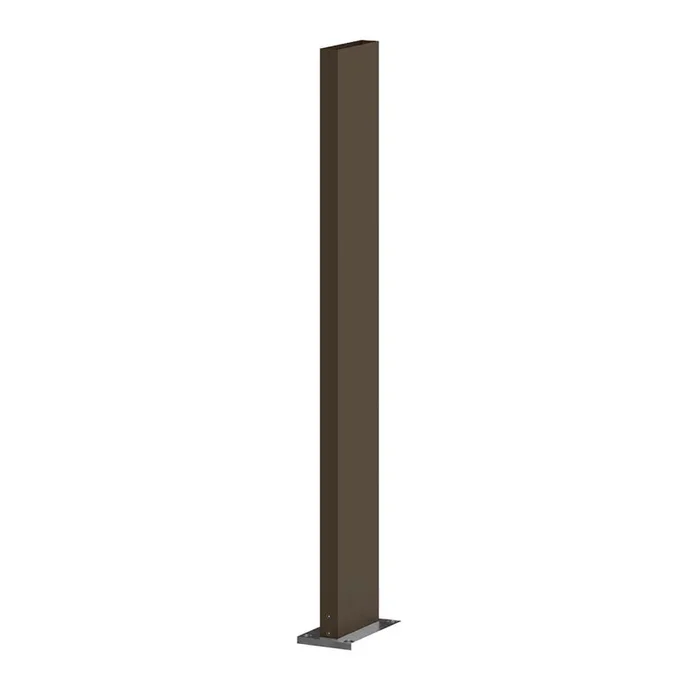 Poller f�r Wegeleuchte POLE 870 Q with fixation plate, eckig, bronze