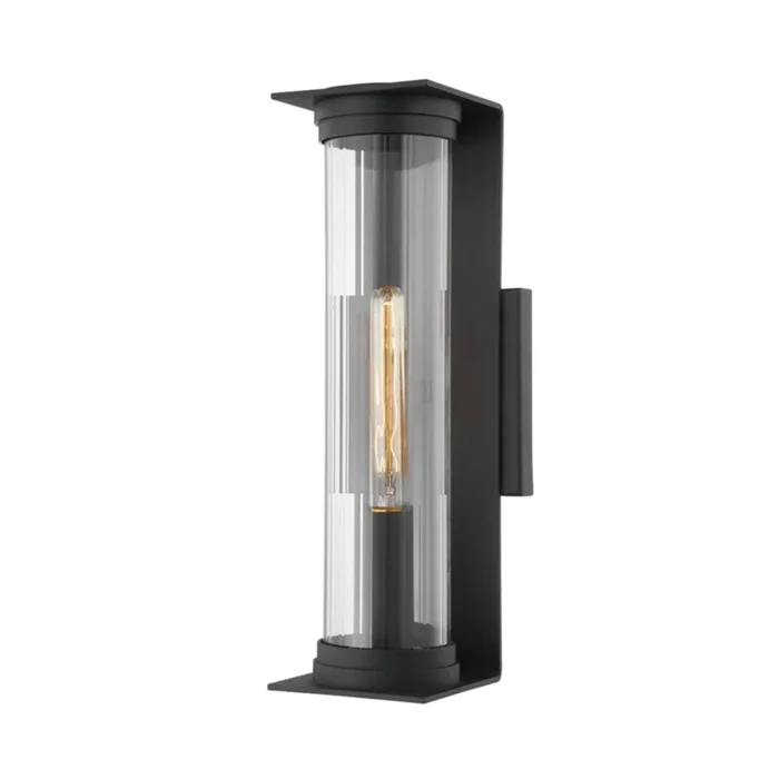 Presley Wall Sconce 1-Light Outdoor LED in Textured Black 6.5L x 6.5W x 18HB1322-TBK
