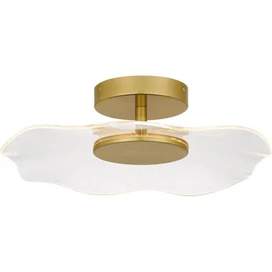 Quoizel Ibis LED Semi Flush Mount in Brushed Gold – PCIB1718BRG