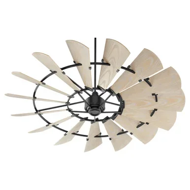 Quorum Windmill 72″Patio Fan in Textured Black – 197215-69