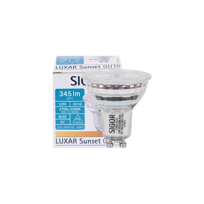 Reflektorlampe PAR16 Luxar Sunset GU10 2200/2700K 3,8W 345 Lumen Dim2Warm