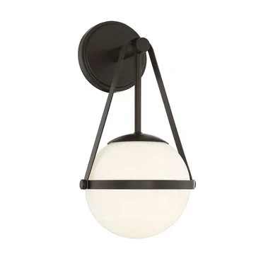 Savoy House Polson One Light Wall Sconce in Matte Black – 9-1911-1-89