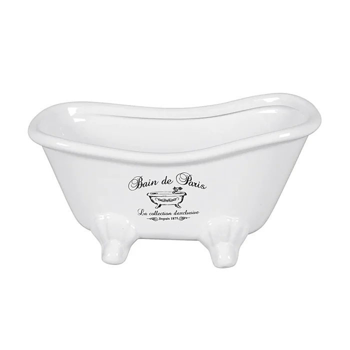 Schale Badewanne Keramik 20x9x10cm weiß