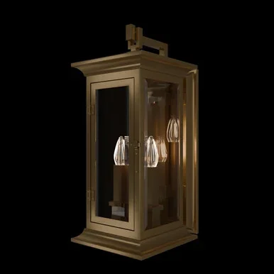 Schonbek Dresden Three Light Outdoor Wall Mount in Burnish Brass – SW33520-718