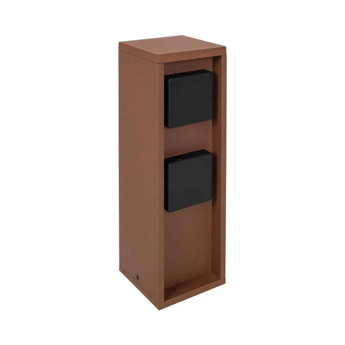 Steckdosensäule PADO rostfarben mit 2 Steckdosen