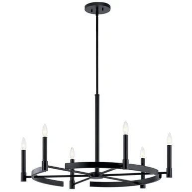 Tolani Six Light Chandelier (52427BK)