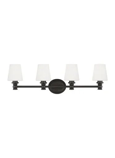 Visual Comfort Studio Xavierre Four Light Vanity in Aged Iron – VS22104AI